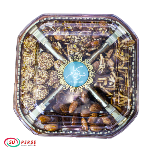 سوهان عسلی با مغز های خوراکی ( چهار مغز) شکوتام - 200 گرم