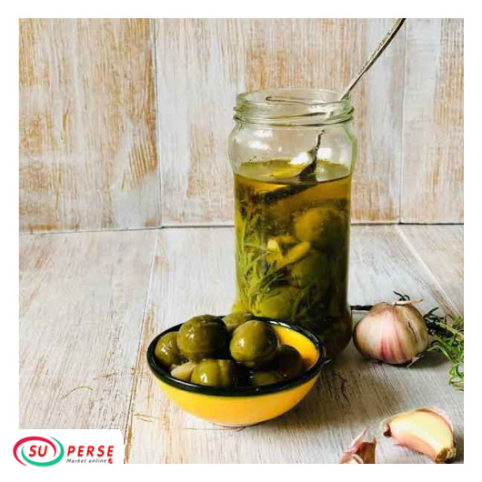 زیتون سیر مغز دار حامد - 760 گرم